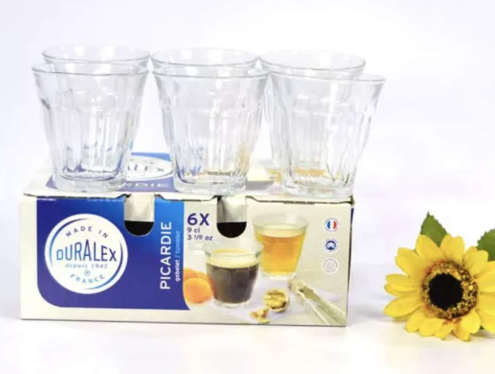 Duralex Picardie Clear Glass 6 Set Of 9cl