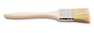BG 2" Wide Flat Brush with Natural Bristles and Wooden Handle 