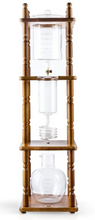 Yama Glass 25 Cup Cold Drip Maker Curved Brown Wood Frame 